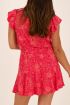 Roze bloemenprint skort met ceintuur | My Jewellery