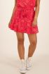 Roze bloemenprint skort met ceintuur | My Jewellery