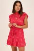 Roze bloemenprint skort met ceintuur | My Jewellery