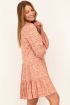 Roze jurk met bloemenprint & ruffle