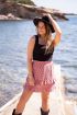 Roze ruffle rok met aztec patroon | My Jewellery