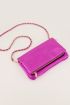 Roze schoudertas met goudkleurige rits | My Jewellery