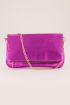 Roze schoudertas met goudkleurige rits | My Jewellery