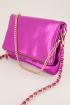Roze schoudertas met goudkleurige rits | My Jewellery