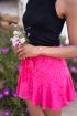 Roze skort met rode bloemenprint | My Jewellery
