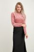 Roze velvet top ribstof | Roze top My Jewellery