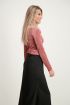 Roze velvet top ribstof | Roze top My Jewellery
