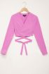 Roze wikkeltop linnen look | My Jewellery