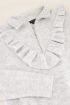 Grijze trui met ruffle & rits | Truien | My Jewellery