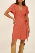Rust orange wrap dress with short sleeves | Dress | My Jewellery