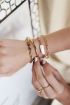 Schakelarmband met brede parel, parel armband