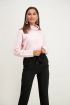 Lichtroze oversized trui met col, coltrui