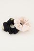 Scrunchie set zwart/beige, scrunchies My Jewellery