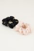 Scrunchie set zwart/beige, scrunchies My Jewellery