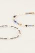 Shapes blauwe kralen armbanden set