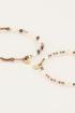 Shapes bruine kralen armbanden set