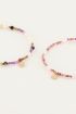 Shapes pink beaded bracelet set