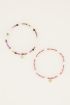Shapes roze kralen armbanden set