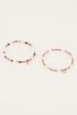 Shapes roze kralen armbanden set