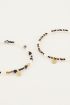 Shapes zwarte kralen armbanden set
