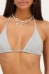 Silver triangle bikini top with lurex | My Jewellery