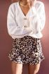 Skort panterprint met ruffle overslag | My Jewellery