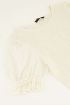 Witte smock top met ruffle pofmouw