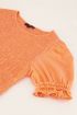Oranje smock top met pofmouw