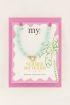 Souvenir mintgroene surf ketting met goud slotje | My Jewellery