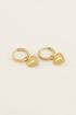 Souvenir oorringen met hart bedel | My Jewellery