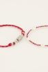 Lot de bracelets Souvenir rouges avec perles | My Jewellery