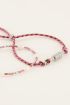 Souvenir roze armbanden set met parels | My Jewellery