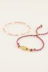 Souvenir roze armbanden set met parels | My Jewellery