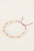 Souvenirs roze schelpen armband / enkelbandje | My Jewellery