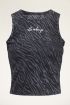Light grey zebra sports top