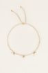 Springstones beige gevlochten armband/enkelband| My Jewellery