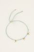 Springstones blauwe gevlochten armband/enkelband | My Jewellery