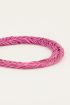 Starmood roze gevlochten armband