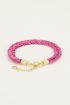 Starmood roze gevlochten armband