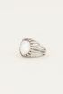 Statement ring met parel