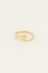 Statement ring met slang
