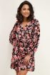 Zwarte wikkelblouse met bloemenprint | My Jewellery