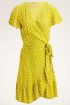 Yellow wrap dress with dots | My Jewellery