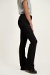 Zwarte suedine flared pants, broek met flare