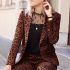 Suedine Blazer Luipaard Rood