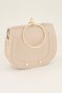 Beige tas met ring | Heuptasje My Jewellery