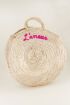 Round Straw Bag L'amour - Pink My jewellery