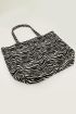 Zwart-witte shopper zebraprint