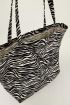 Zwart-witte shopper zebraprint