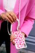 Telefoonhoesje rood roze print, telefoonhoesje met koord My Jewellery